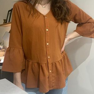 frank and oak peplum top